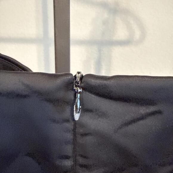 Anna October Snowdrop Bustier Ruched Strap Ruffle Hem Black Maxi Dress (Sz: LG) - Picture 6 of 13